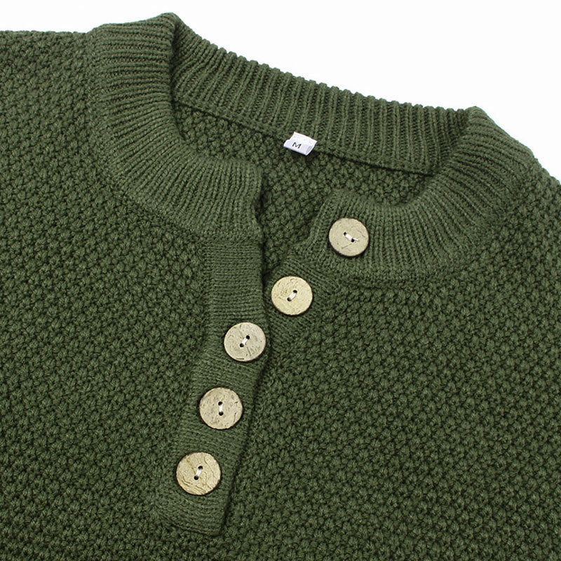 Robe pull boutonnée kaki, noire et verte pour femme, tailles S-XL
