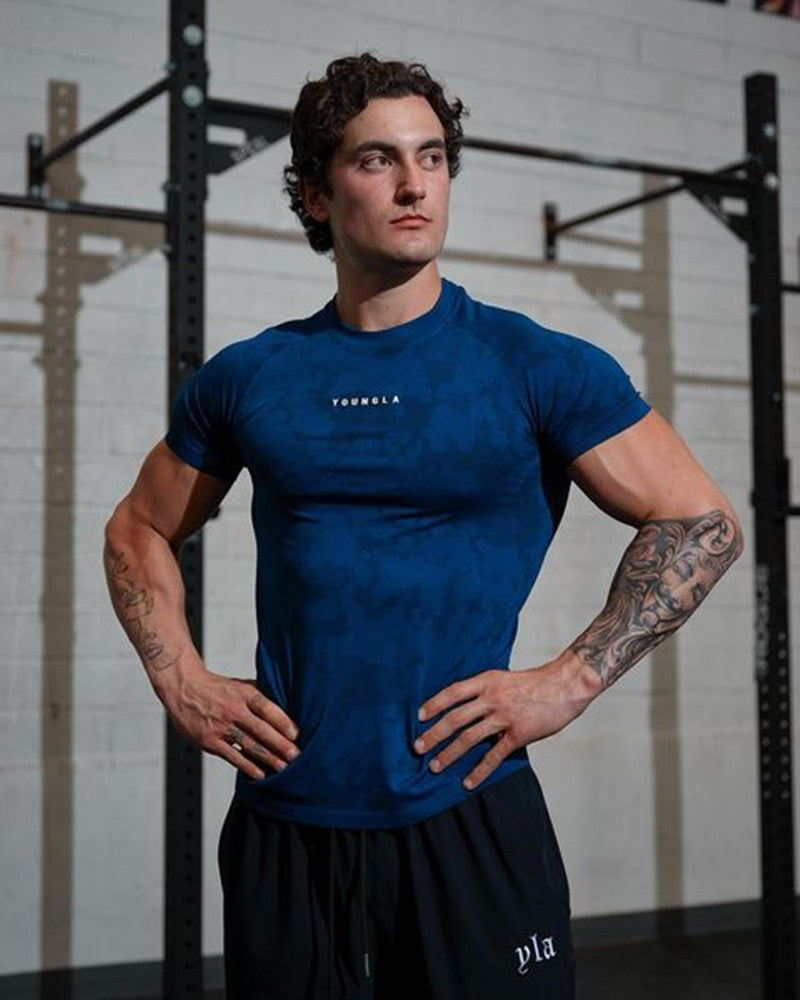 T-shirt de sport camouflage d'entraînement pour homme
