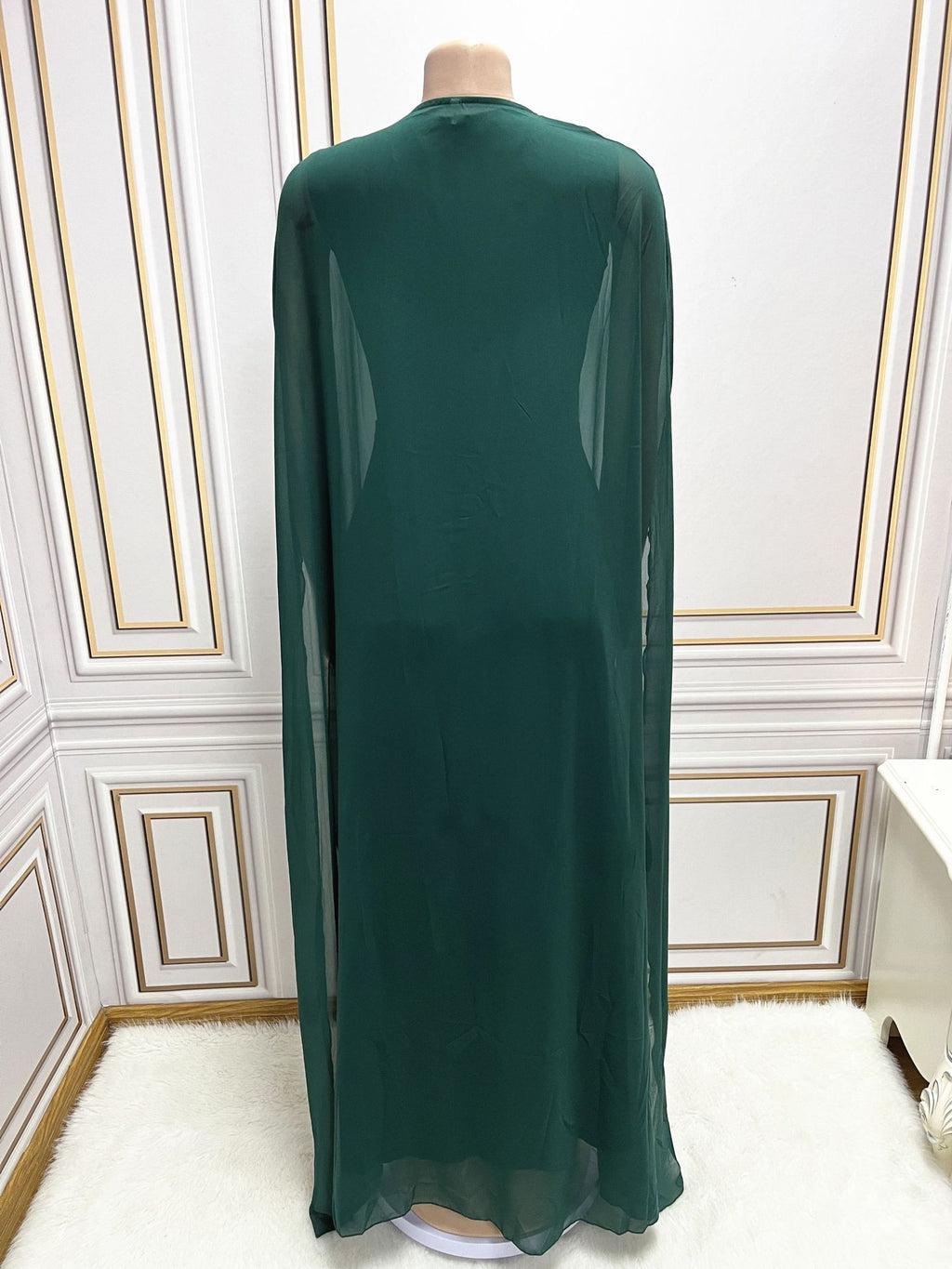 Robe de soirée à cape à sequins pour femmes musulmanes du Moyen-Orient