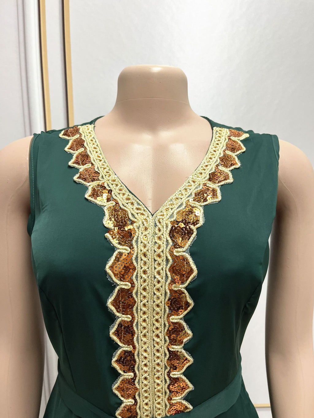 Robe de soirée à cape à sequins pour femmes musulmanes du Moyen-Orient