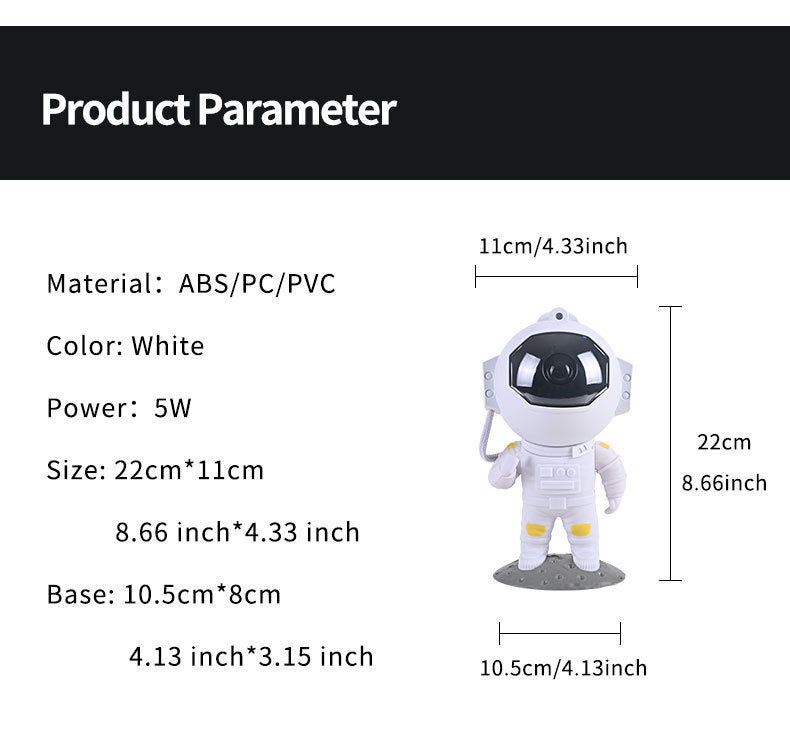 Galaxy Star Projector Astronaut Night Light Lamp for Bedroom Decor and Gifts