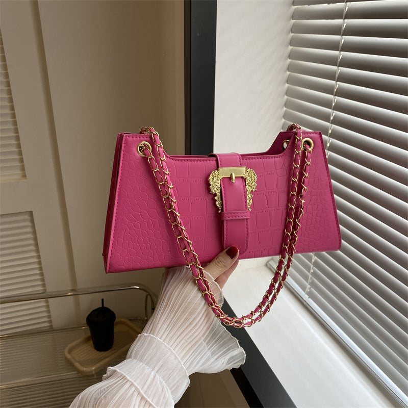 Women's PU Small Square Crossbody Shoulder Bag Casual Fashion Chain