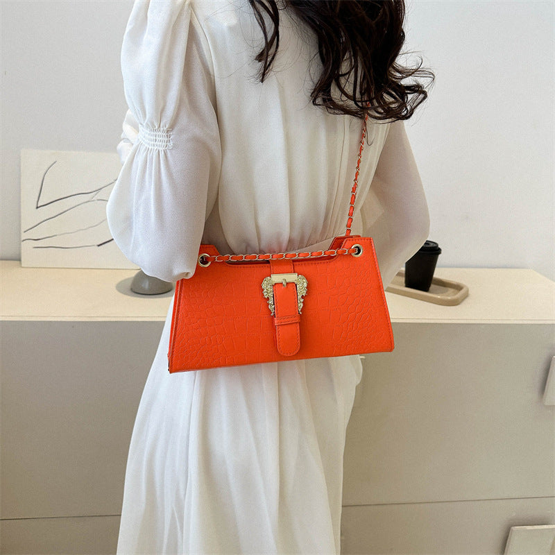 Women's PU Small Square Crossbody Shoulder Bag Casual Fashion Chain