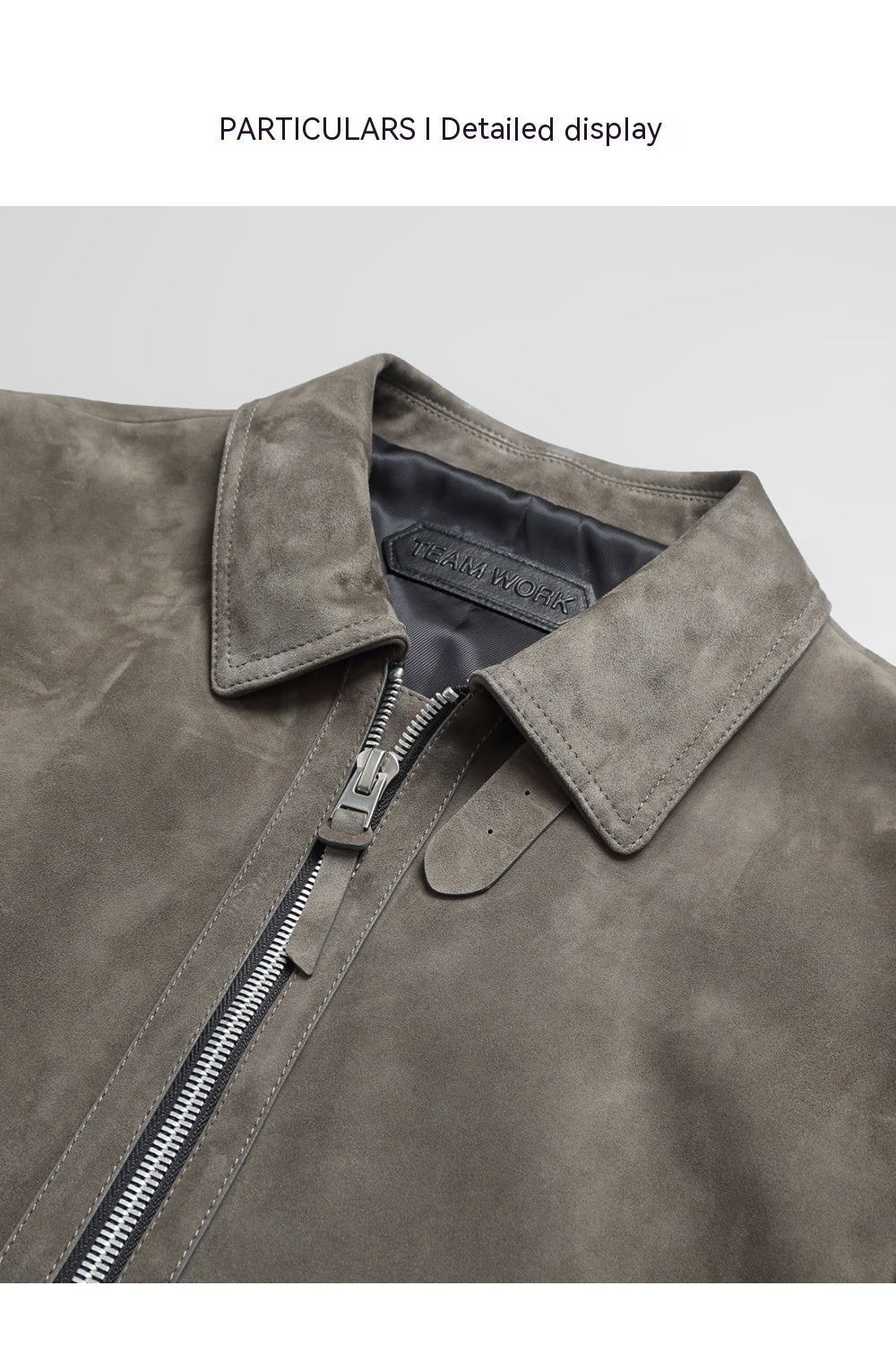 Luxury Graphite Genuine Lambskin Suede Leather Men's Biker Jacket