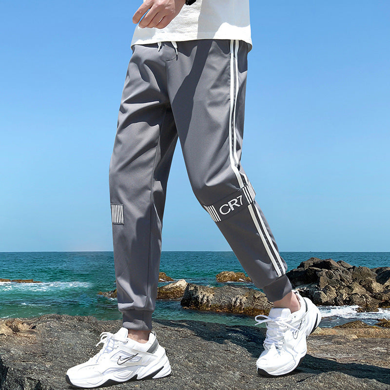 Men's Spring Mid-Waist Cropped Leisure Pants
