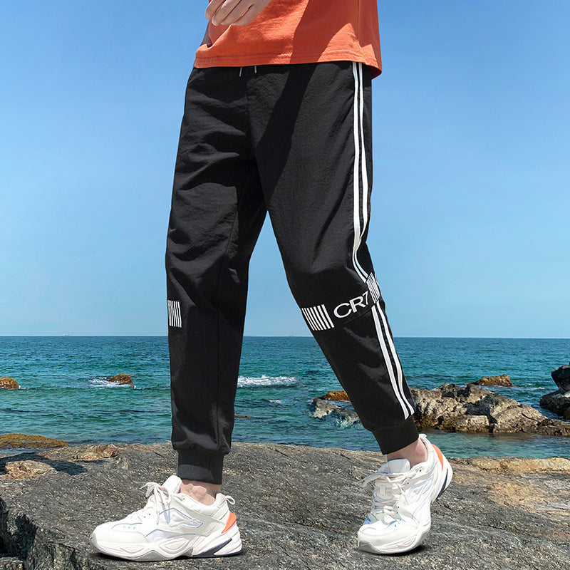 Men's Spring Mid-Waist Cropped Leisure Pants