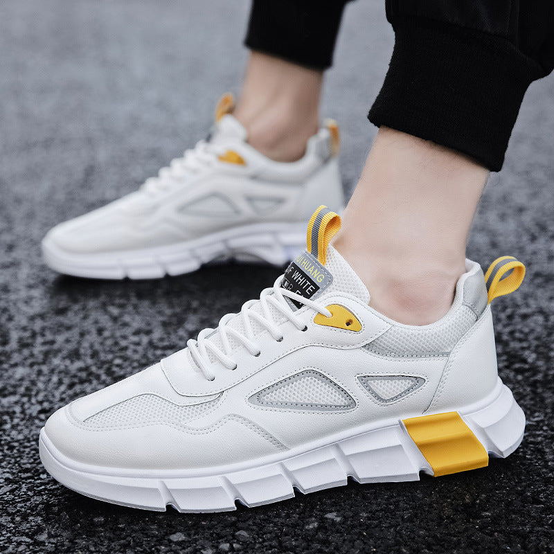 Chaussures de sport blanches décontractées, respirantes et antidérapantes pour hommes