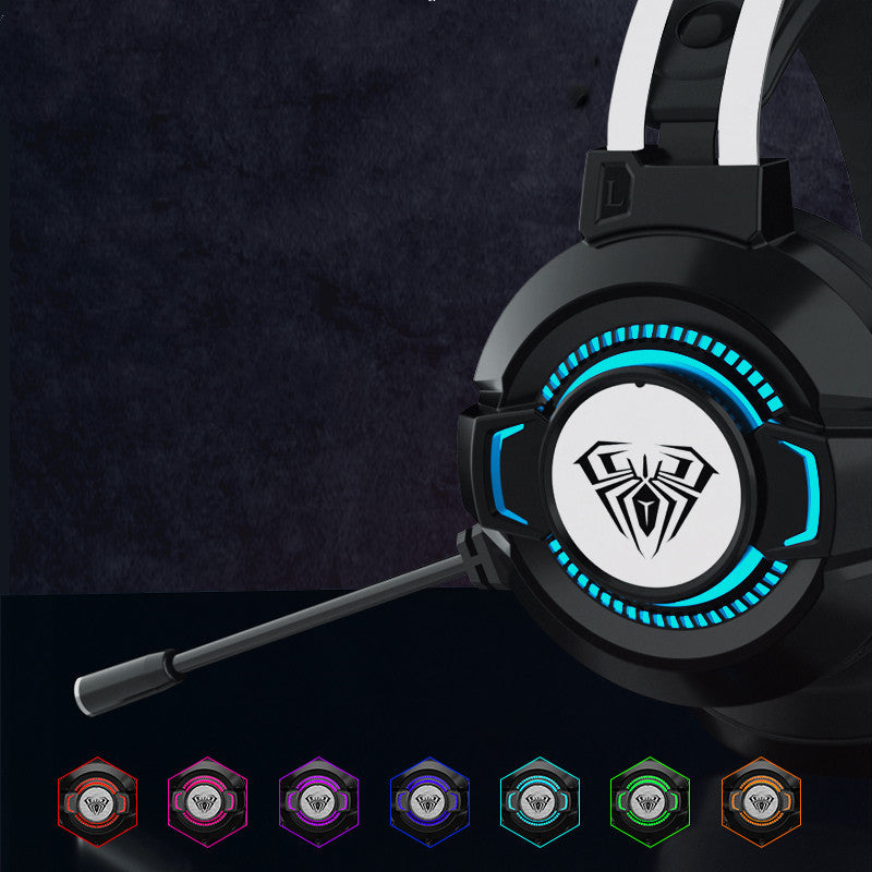Noise-Canceling Gaming Headphones with Virtual 7.1 Sound and Colorful Breathing Light