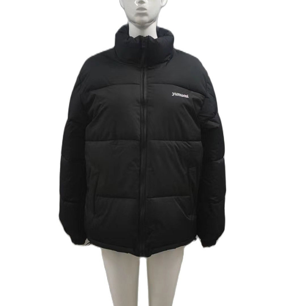 Women’s Winter Casual Windproof Down Cotton Thickened Jacket Solid Outwear