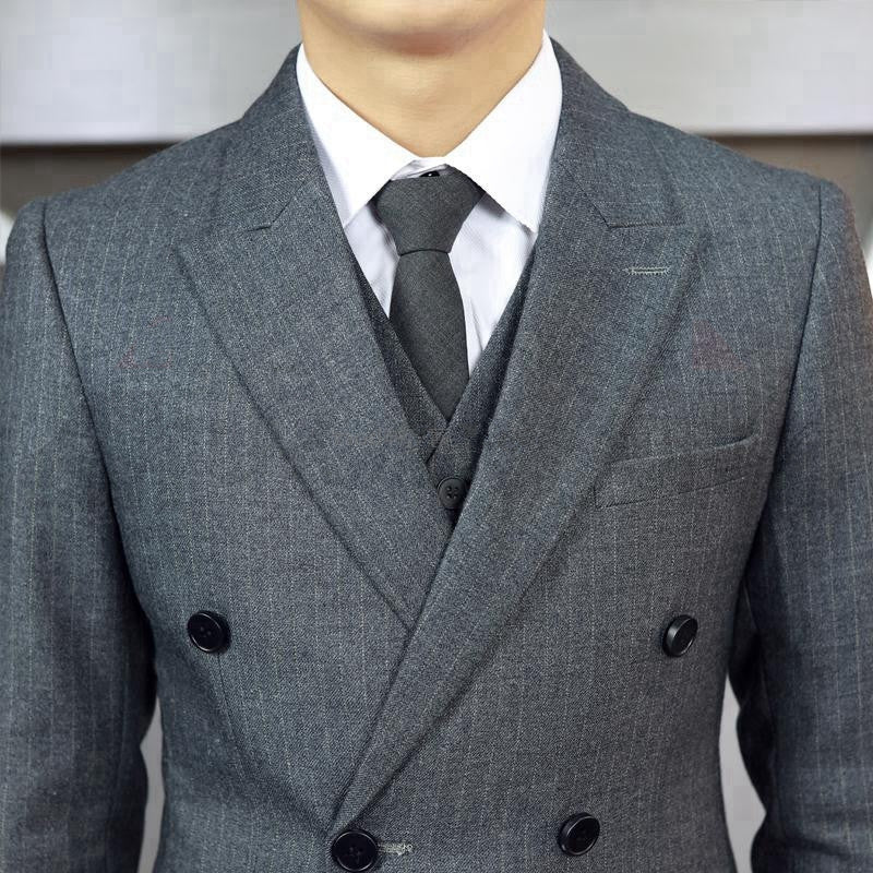 Ensemble costume de loisirs style britannique avec gilet et pantalon