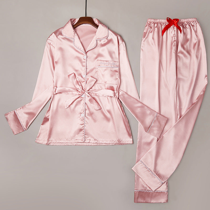Miss Two-Piece Summer Silk Homewear Set
