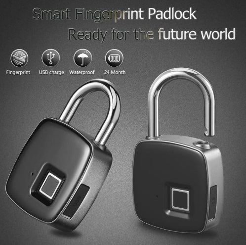 Smart Fingerprint Padlock Waterproof Anti-Theft Outdoor Door & Luggage Lock