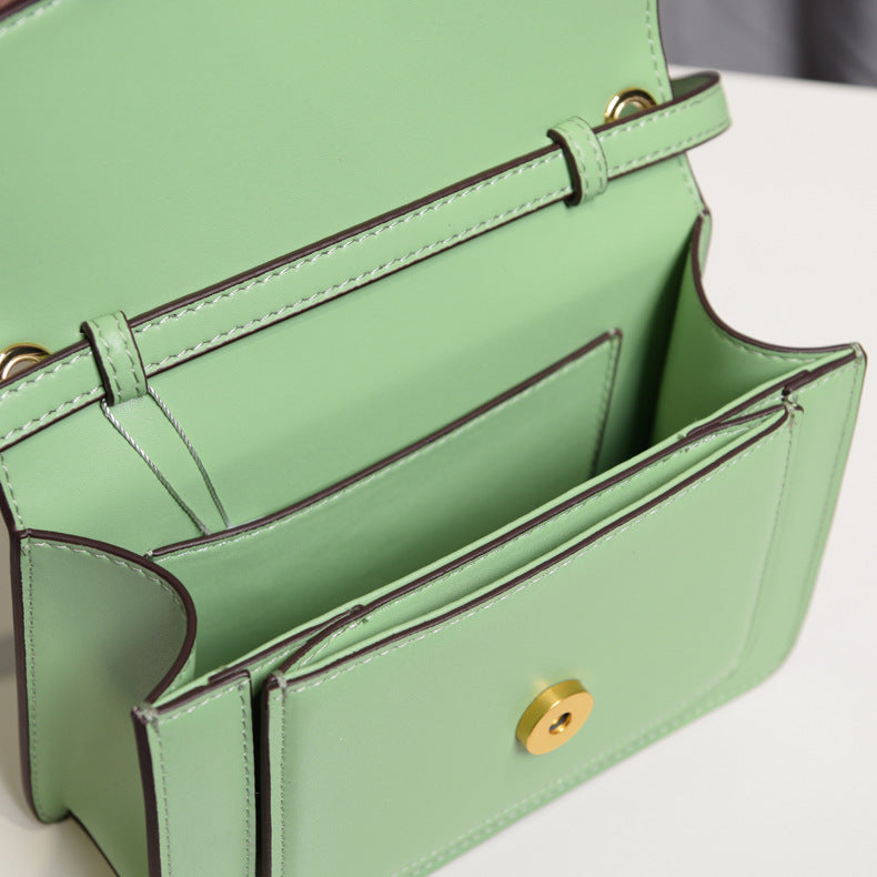 Double Snake Head Small Square Bag with Chain Strap