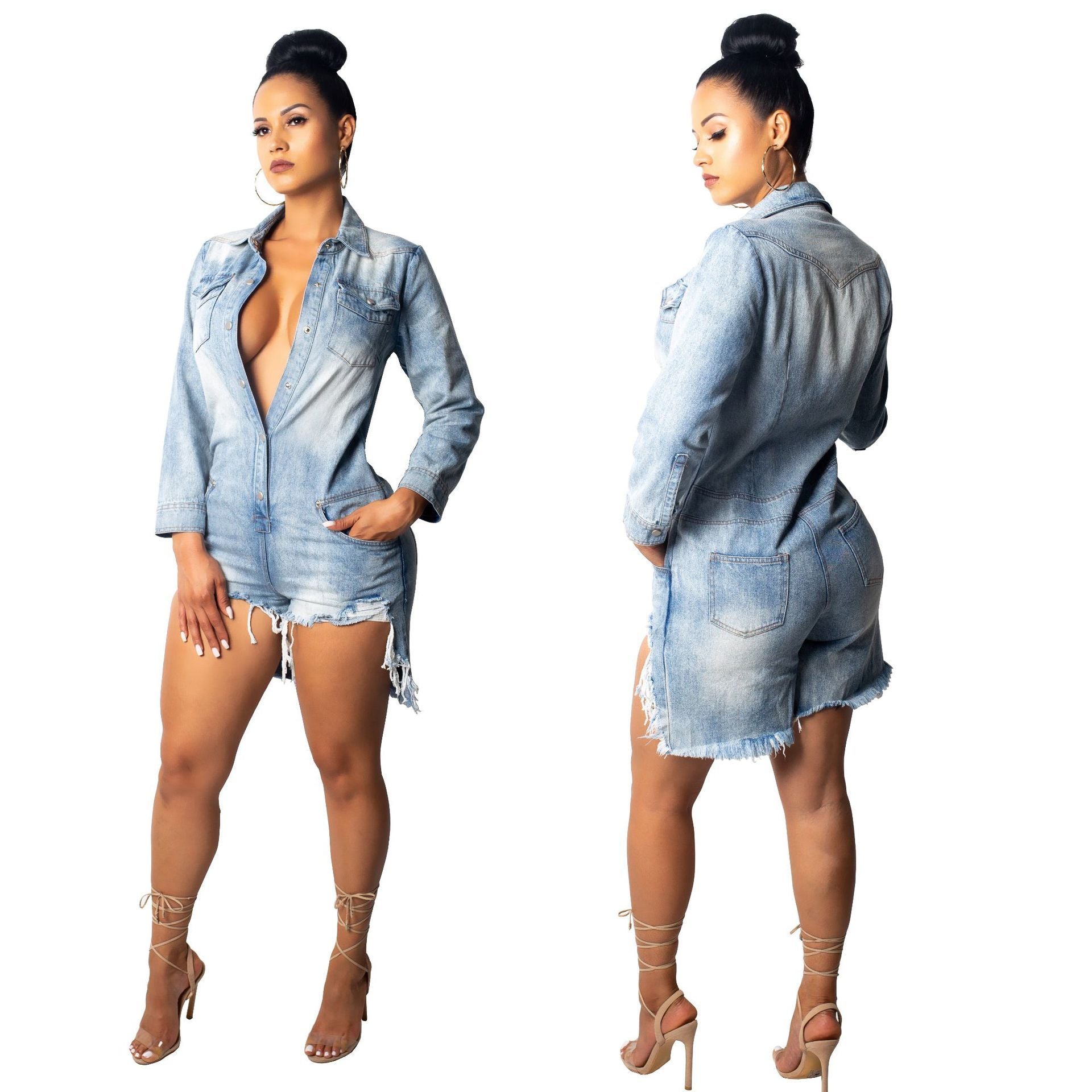 Combinaison en jean sexy