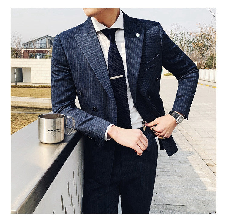 Ensemble costume de loisirs style britannique avec gilet et pantalon