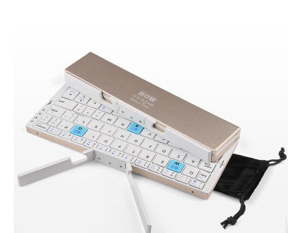 Mini Folding Bluetooth Wireless Keyboard with 3-Device Memory