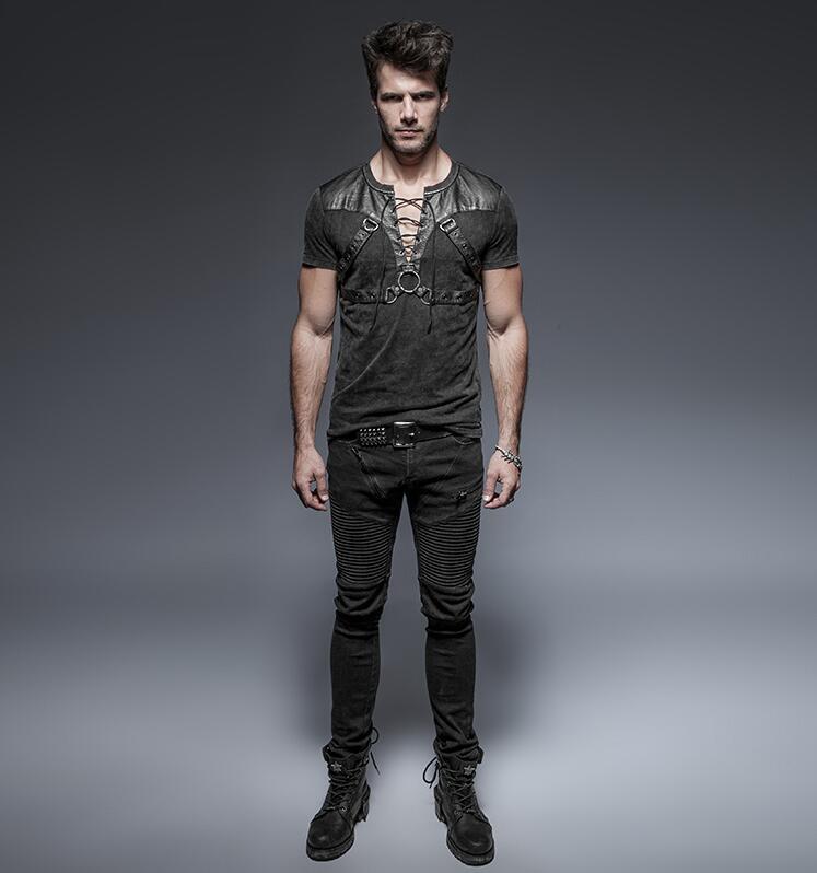 Chemise Steampunk ouverte sur la poitrine