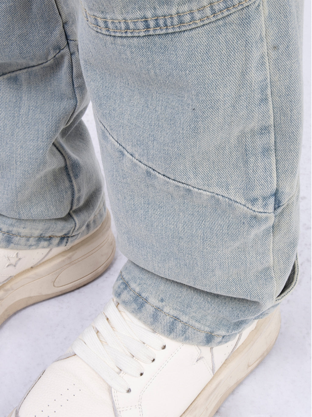 Pantalon droit en jean bleu clair American Retro