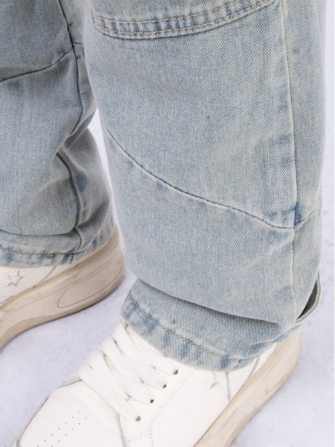 Pantalon droit en jean bleu clair American Retro