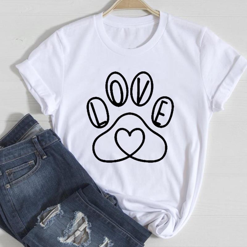 Cute Cat Printed European & American Short Sleeve T-Shirt