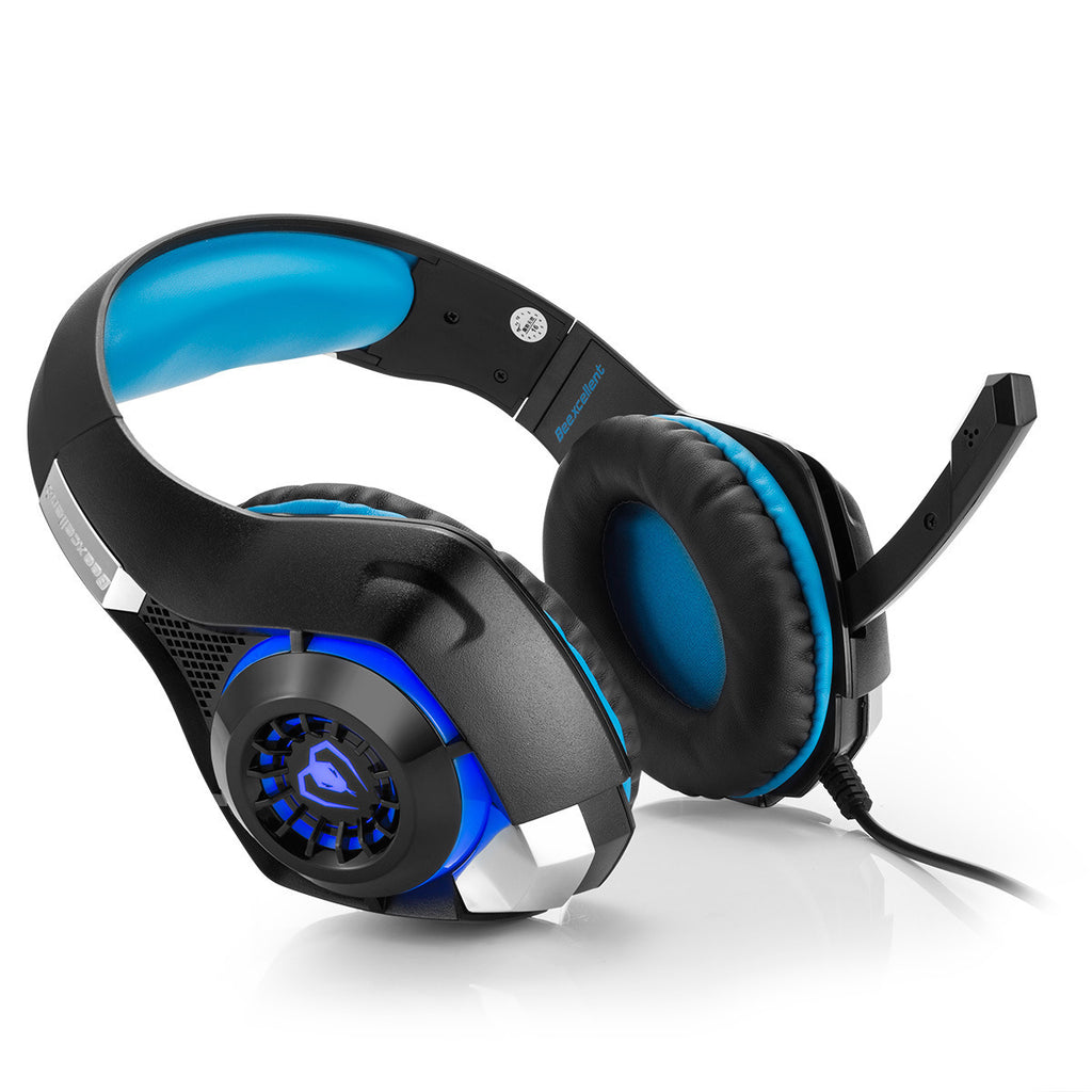 Beexcellent Stereo Gaming Headset with Mic LED Light for PS4, PC, Phone, Laptop