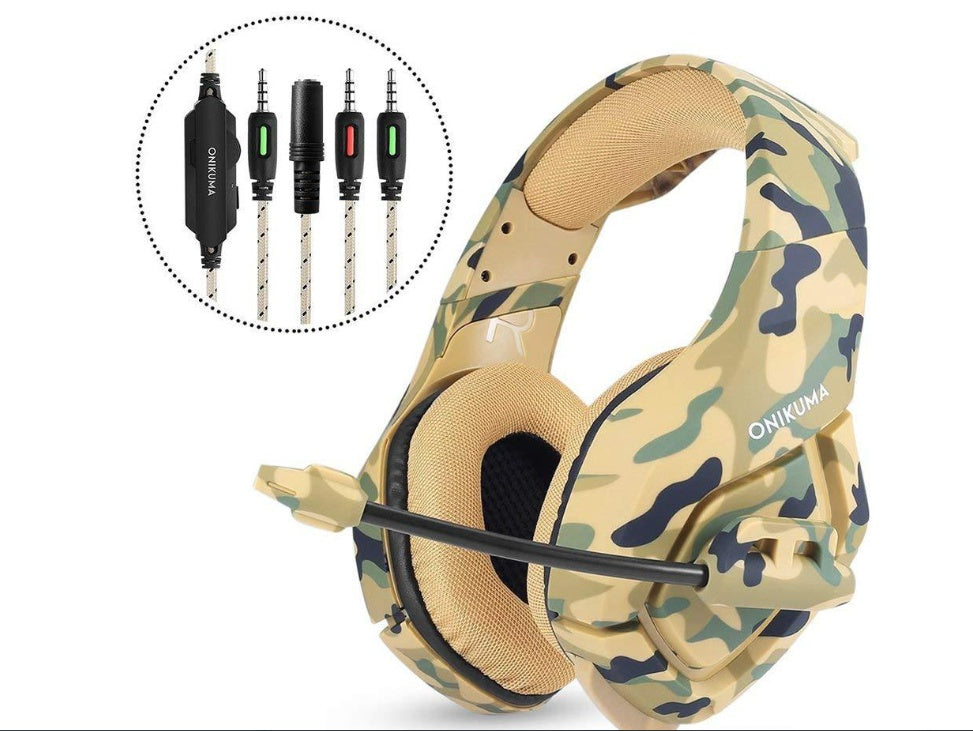 Destruction Camouflage Wired Gaming Headset with Mic