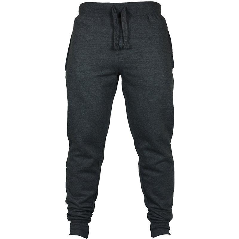 Pantalon décontracté polaire uni à cordon de serrage pour homme