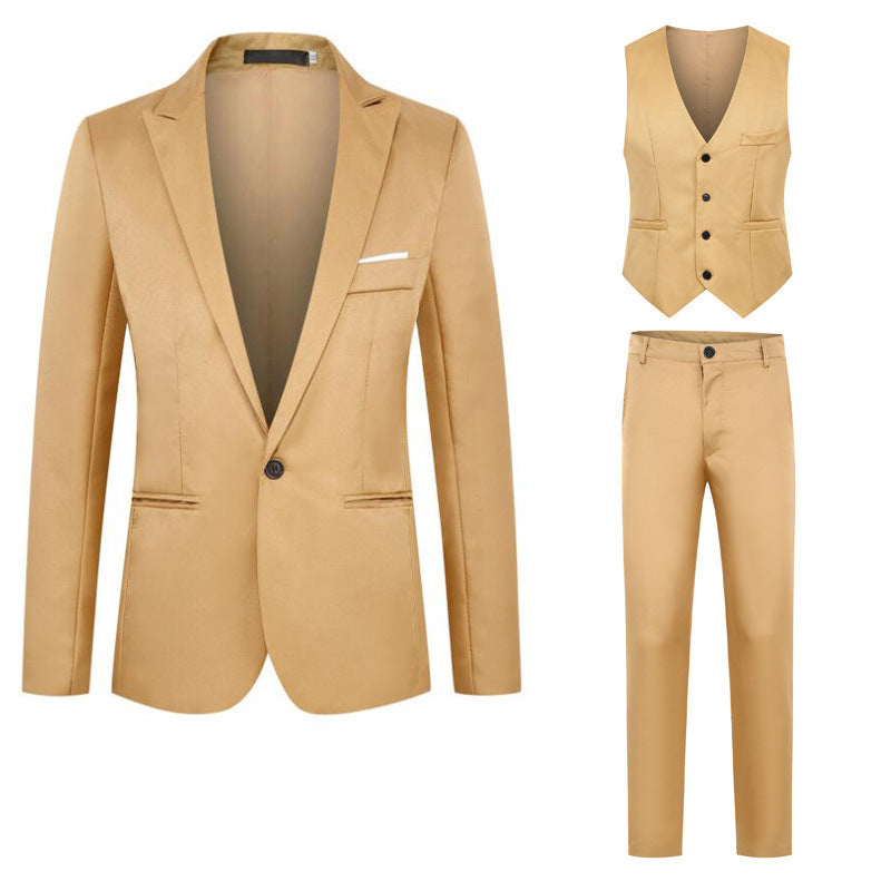 Ensemble de costume décontracté avec gilet pour homme
