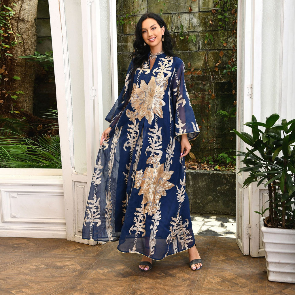 Robe à Paillettes Moyen-Orient Robe de Soirée de Célébrité de Luxe Léger Musulmane