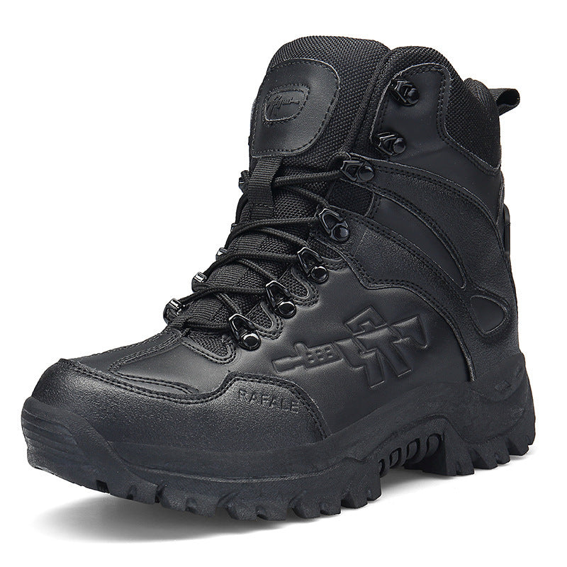 Tactical Military Desert Boots with Suede Upper and Rubber Sole