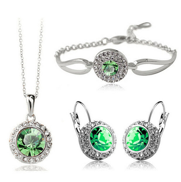 Korean Style Women's Jewelry Set with Earrings and Hand Decoration, Gold & Silver, 15.5cm+5cm Chain