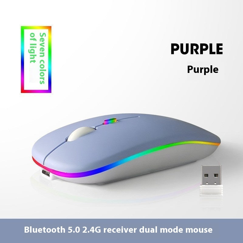 Glowing Bluetooth Self-Charging Mute Mouse