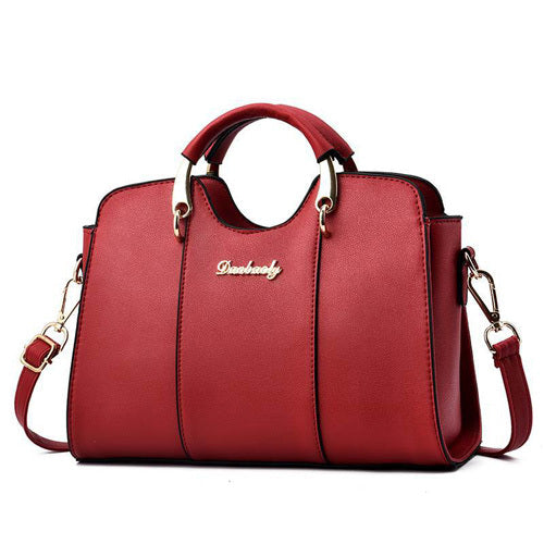 Designer PU Shoulder Bag for Women 28.5x27x10cm Wine Red Black Pink Beige