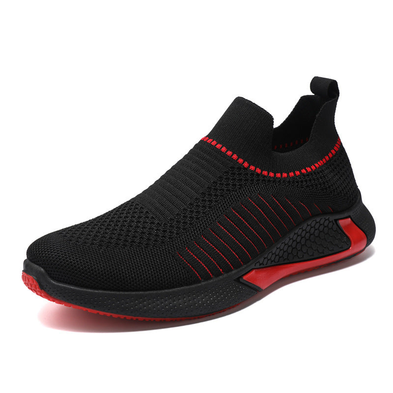 Baskets Respirantes sans Lacets Flyknit Chaussures de Course Légères