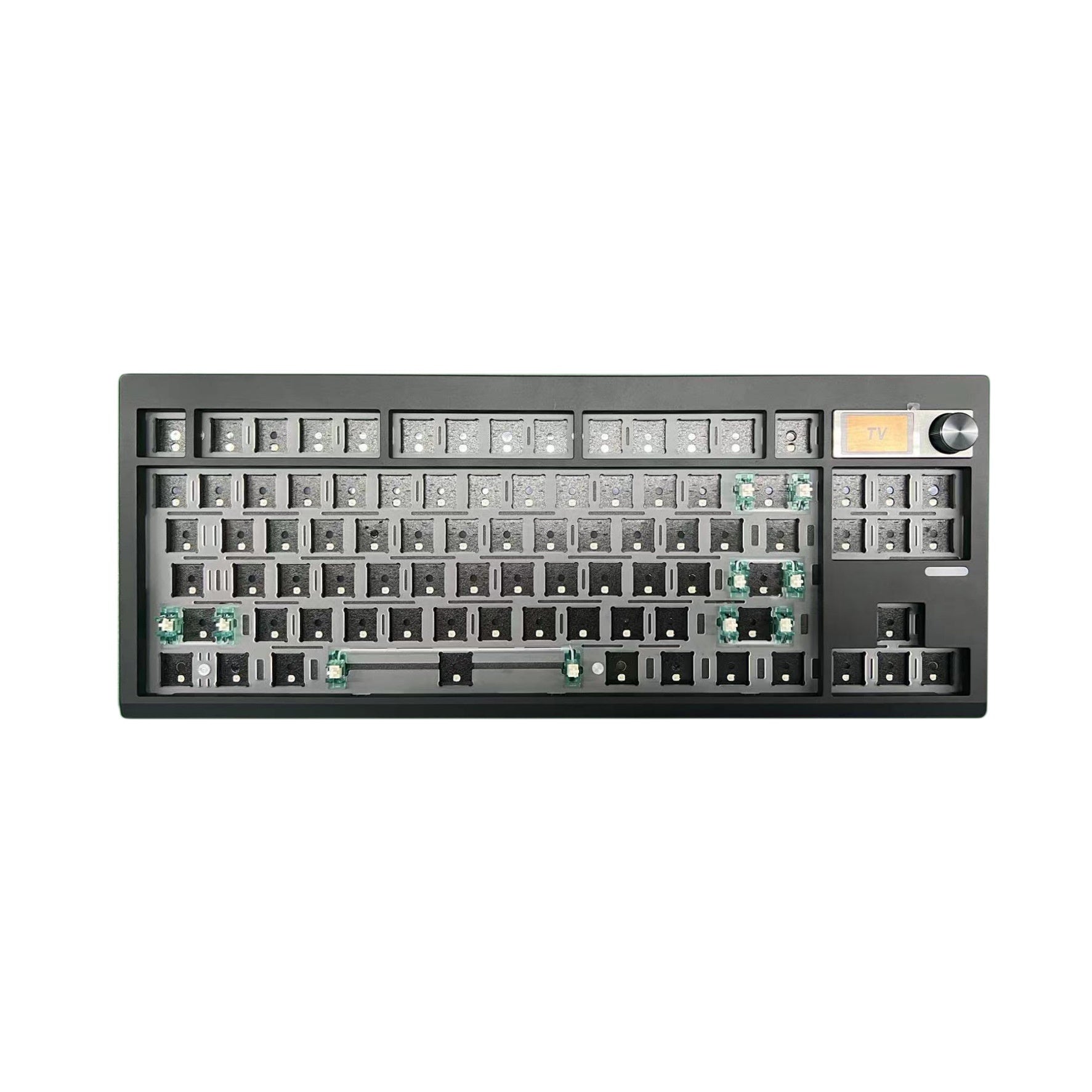 Kit clavier mécanique DIY avec Hot Swap, rétroéclairage RVB et molette - 43x15x5cm