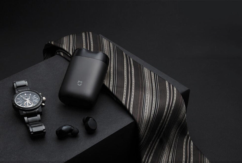 Rasoir rotatif à double lame pour hommes, étanche IPX7 avec chargement Type-C
