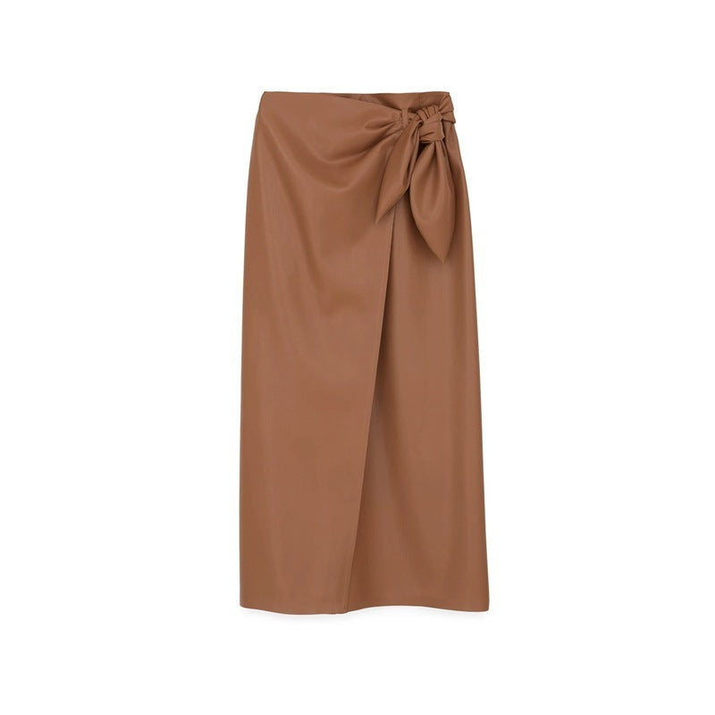 PU Leather A-Line Skirt