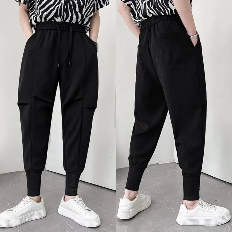 Pantalon Sarouel Homme Coupe Ample Coton Jambe Droite Grande Taille