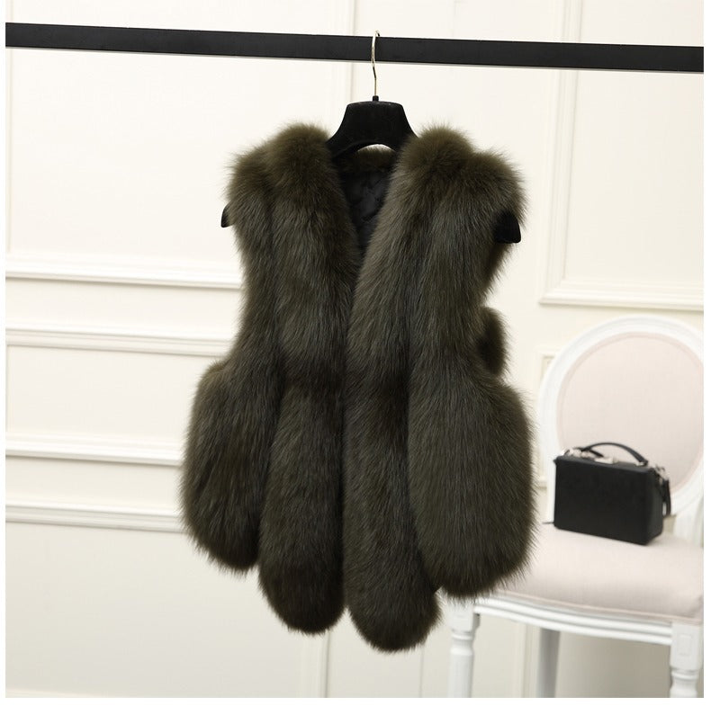 Faux Fox Fur Vest Fashion