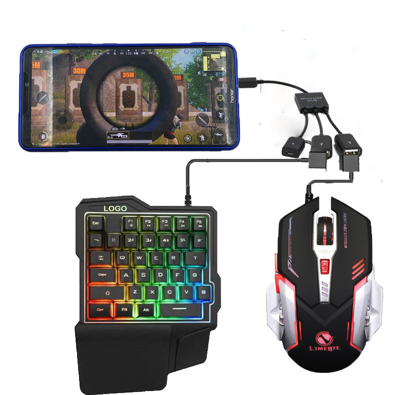 Eat Chicken Game Mouse Set USB Plastic 80x60x15mm for iOS Android