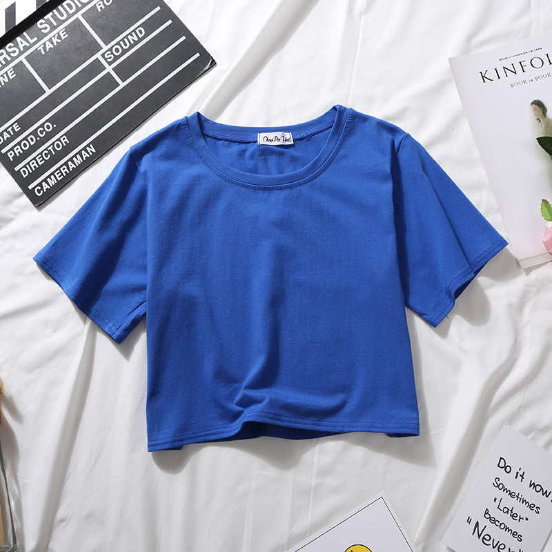 Cropped top white short t-shirt