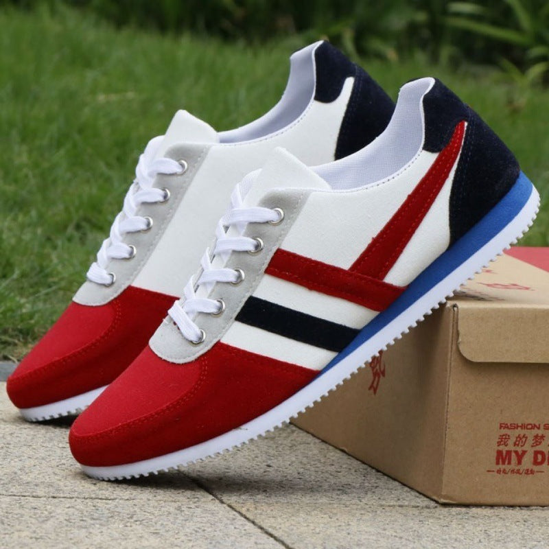 Men's Canvas Casual Shoes Breathable Flat Lace-Up