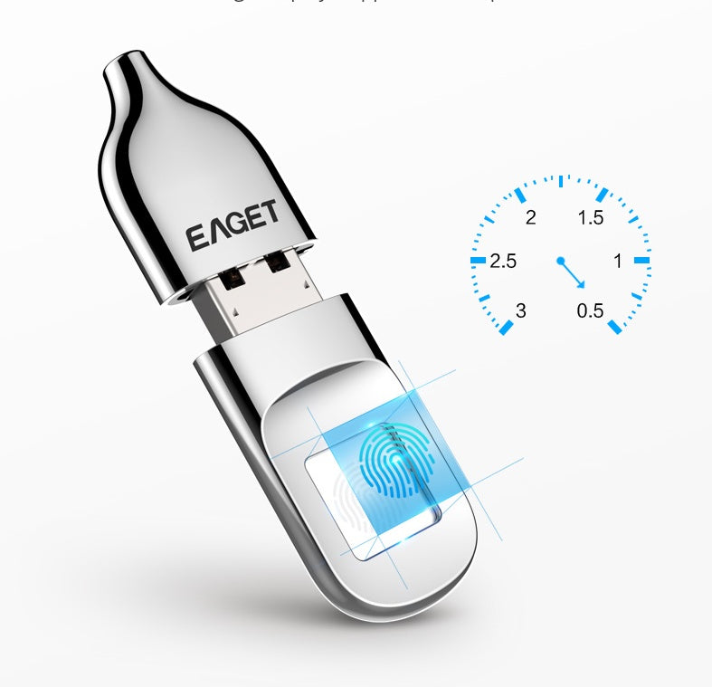 محرك أقراص فلاش USB معدني مشفر ببصمة الإصبع 32 جيجابايت 64 جيجابايت USB 2.0
