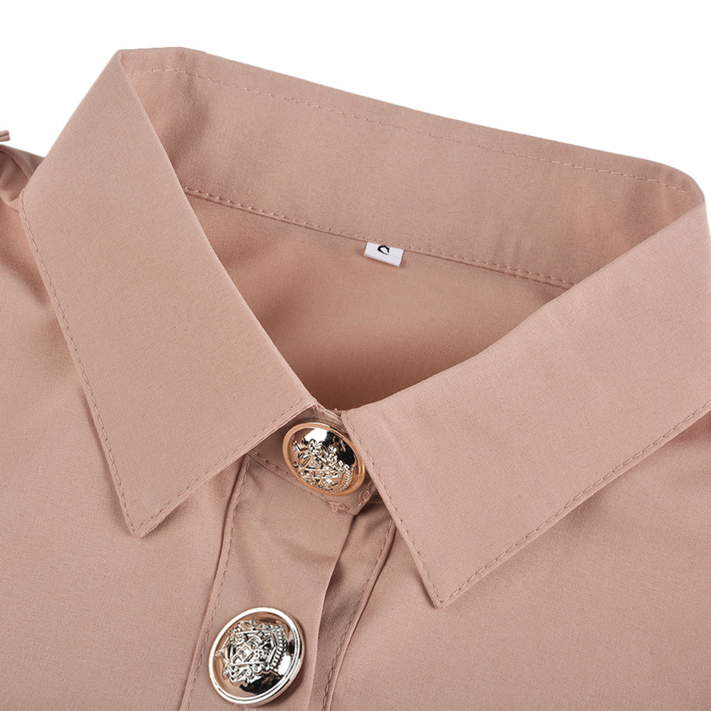 Charming Buttoned Long Sleeve Shirt for Women