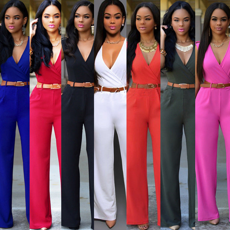 Women’s Fashion Polyester Cotton Jumpsuit Pants