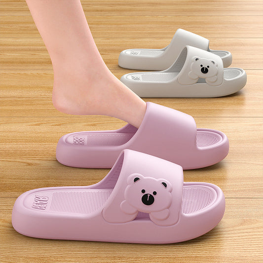 Cute Bear Home Slippers Non-slip Bathroom Slipper