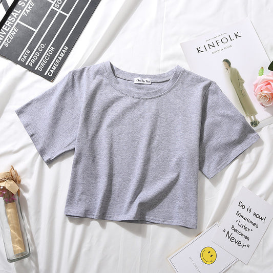 Cropped top white short t-shirt