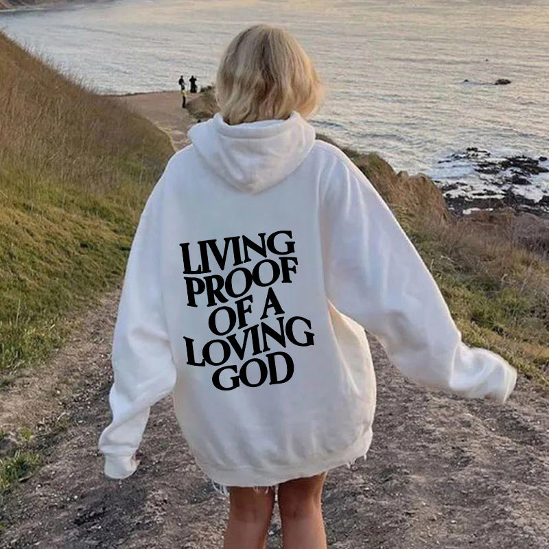 Sweat à capuche brossé en polyester pour femme Couleurs unies S-XXL