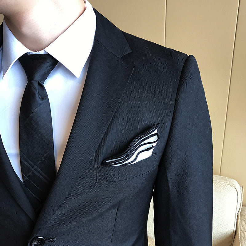 Costume décontracté pour hommes à un bouton de couleur unie