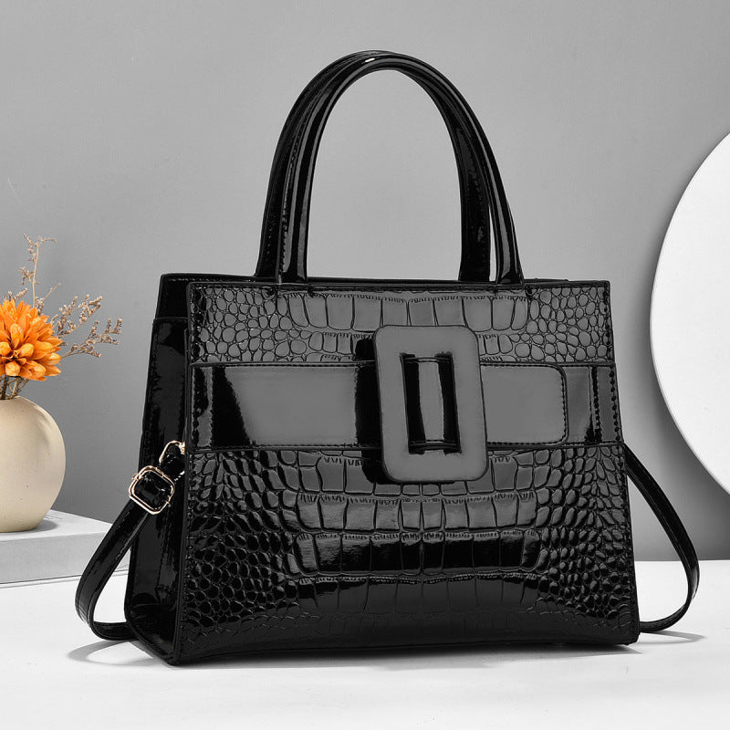 Sac à main polyvalent pour femme en PU souple, taille moyenne, 28x11x21cm